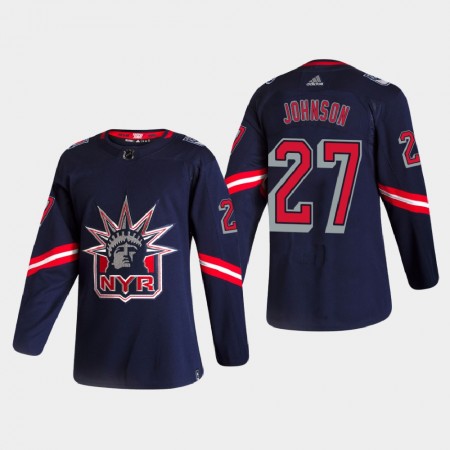 New York Rangers Jack Johnson 27 2020-21 Reverse Retro Authentic Shirt - Mannen